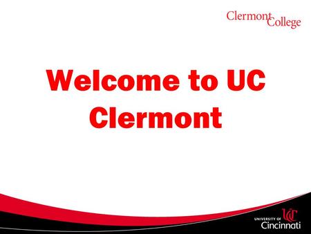 Welcome to UC Clermont.