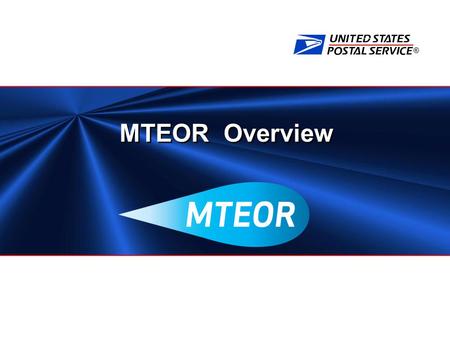 ® MTEOR Overview. 2 Agenda  MTEOR Overview  MTEOR History  MTEOR Applications and Users  MTEOR Success  Tools and Resources.