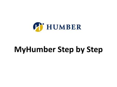 MyHumber Step by Step.
