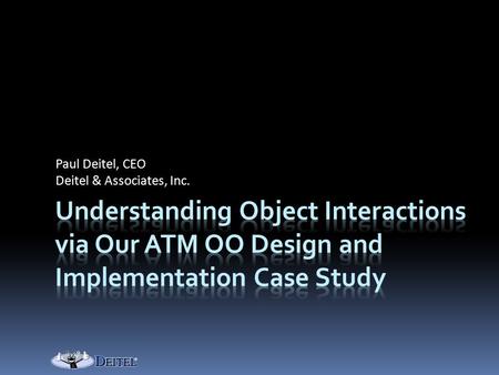 atm case study part 1 object oriented design with the uml