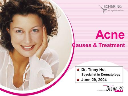 Dr. Tinny Ho, Specialist in Dermatology June 29, 2004 Acne Causes & Treatment.