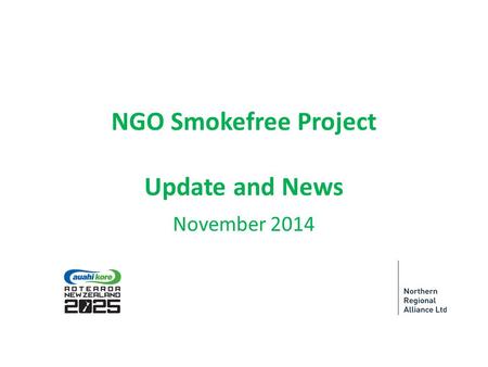 NGO Smokefree Project Update and News November 2014.