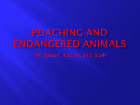 By: Kenny, Anders, and Jacob.  What causes primates to become endangered/extinct yearly?  KP.