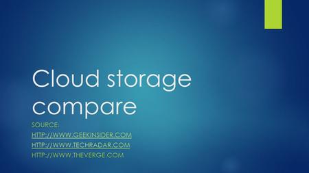 Cloud storage compare SOURCE: