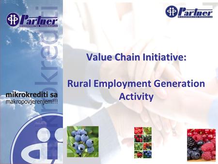 Www.partner.ba Value Chain Initiative: Value Chain Initiative: Rural Employment Generation Activity.