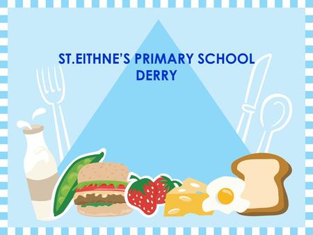 ST.EITHNE’S PRIMARY SCHOOL DERRY. HEALTH PROMOTION INITIATIVE  School background * location * enrolment  Reasons for involvement in HPI * new start.