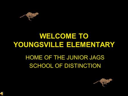 WELCOME TO YOUNGSVILLE ELEMENTARY