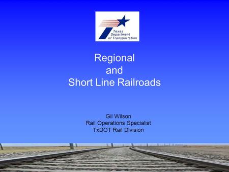 Regional and Short Line Railroads
