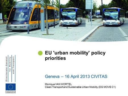 EU 'urban mobility' policy priorities