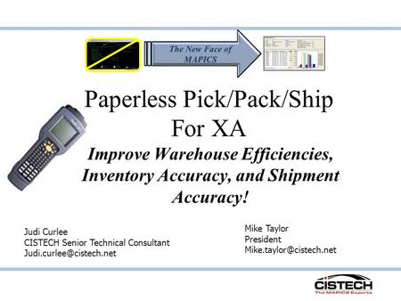 Paperless Pick/Pack/Ship For XA