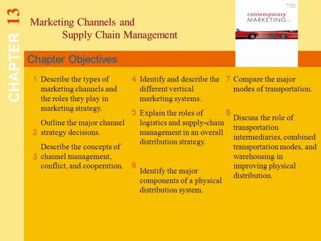CHAPTER 13 Marketing Channels and Supply Chain Management