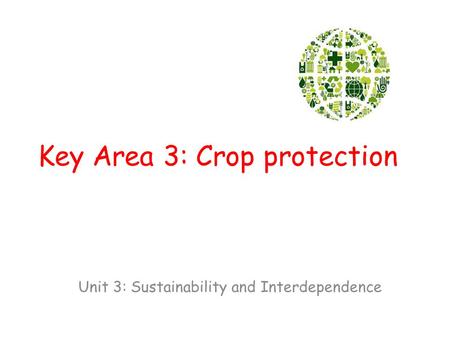 Key Area 3: Crop protection