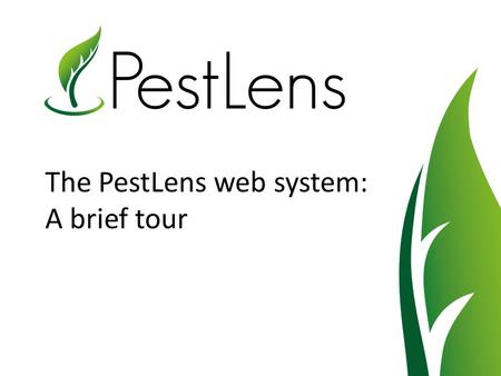 The PestLens web system: