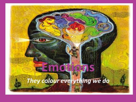 Emotions They colour everything we do. Aims Aim of this weeks lesson is to give you insight into various emotions and their origin and the difference.