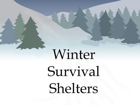 Learning Objectives: Students will be able to interpret information from a variety of sources and make connections to their topic of winter shelters.