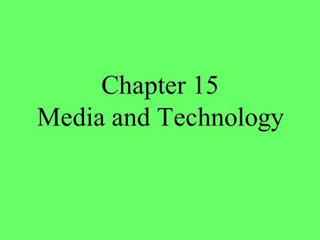 Chapter 15 Media and Technology Subject: Fw: Cell Phone Etiquette After a tiring day, a commuter settled down in her seat and closed her eyes. As the.