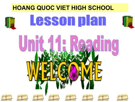 HOANG QUOC VIET HIGH SCHOOL. Look at some books and guess what sort of books are ?