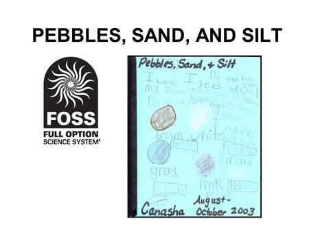 PEBBLES, SAND, AND SILT. Pebbles, Sand, and Silt BACKGROUND Observing rocks and beginning to sort them into groups are the initial steps for students.