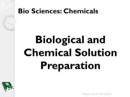 Biological and Chemical Solution Preparation