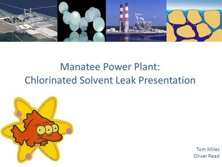 Manatee Power Plant: Chlorinated Solvent Leak Presentation Tom Miles Oliver Read.