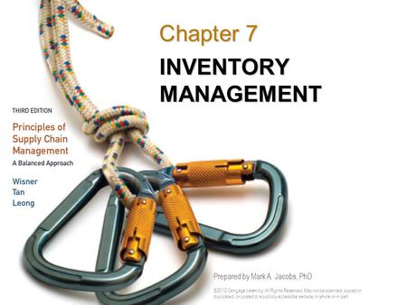 Chapter 7 INVENTORY MANAGEMENT Prepared by Mark A. Jacobs, PhD