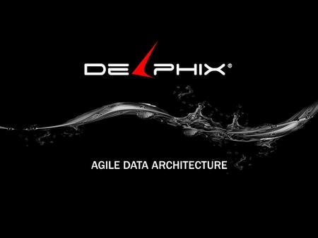 AGILE DATA ARCHITECTURE. Agile Data Architecture 2 Fit-for-purpose solution Enables self-service data management.