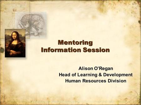 Mentoring Information Session