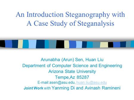 An Introduction Steganography with A Case Study of Steganalysis