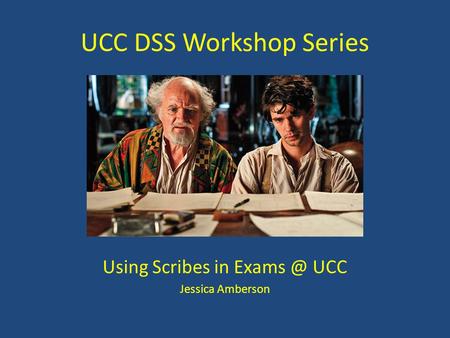UCC DSS Workshop Series