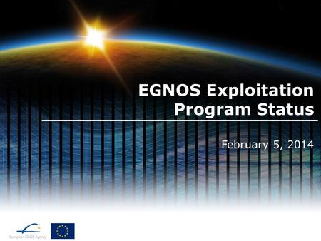 EGNOS Exploitation Program Status