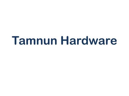 Tamnun Hardware. Tamnun Cluster inventory – system Login node (Intel 2 E5645 96GB ) – user login – PBS – compilations, – YP master Admin.