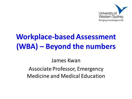 Workplace-based Assessment (WBA) – Beyond the numbers