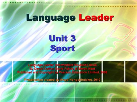 Language Leader Unit 3 Sport