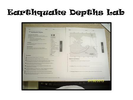Earthquake Depths Lab. STEP 1 – trace the map (I photocopied mine and cut that out instead)