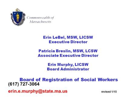 Board of Registration of Social Workers