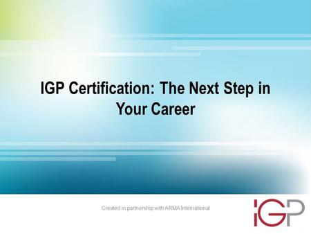 IGP Certification: The Next Step in Your Career