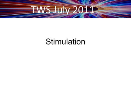 TWS July 2011 Stimulation. TWS July 2011 The ARRA Stimulus Reimbursement from an ifa Customer Perspective.