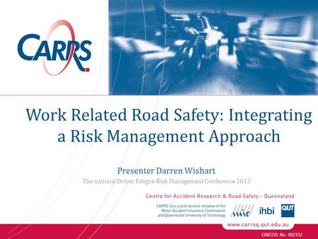 Work Related Road Safety: Integrating a Risk Management Approach