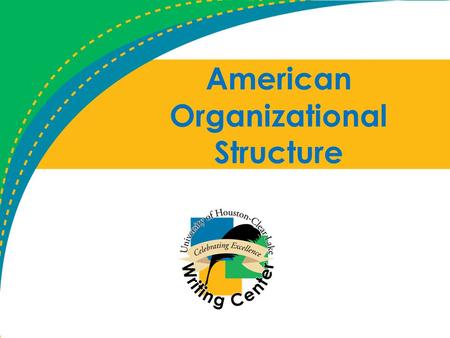 American Organizational Structure. Parts of an academic paper Introduction Body paragraphs Conclusion.