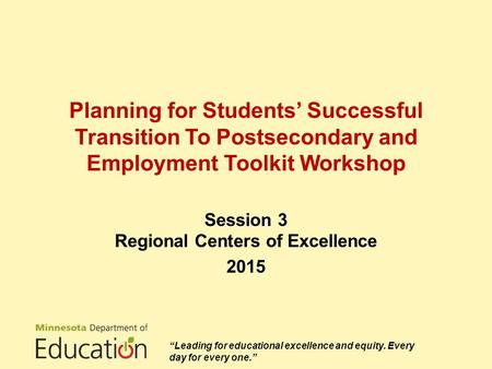 Session 3 Regional Centers of Excellence 2015