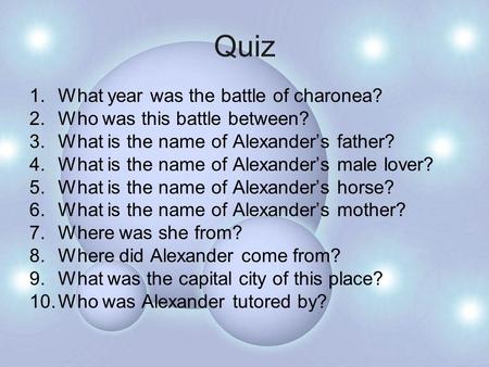 Quiz What year was the battle of charonea?