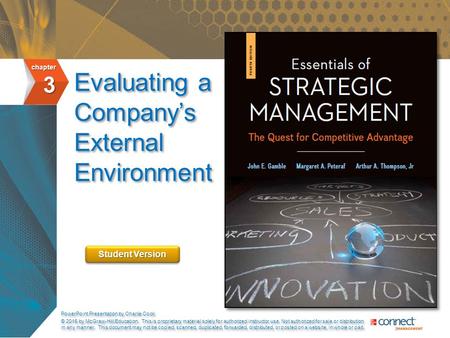 Evaluating a Company’s External Environment Student Version chapter 3