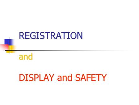 REGISTRATION and DISPLAY and SAFETY. REGISTRATION Project boards must be brought to Southland Mall between 12 noon and 7:30 pm Parents or a Teacher may.