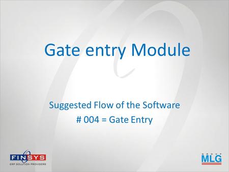 Suggested Flow of the Software