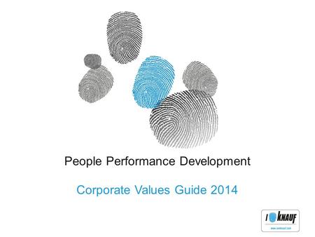People Performance Development Corporate Values Guide 2014.