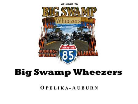 Big Swamp Wheezers O P E L I K A - A U B U R N. SmalleyJonesAnzNicholsSmith TYoung GlazeN.CarterM.CarterFullerWilliamsTaylor physicians.