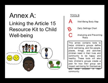 Annex A: A B C Linking the Article 15 Resource Kit to Child Well-being