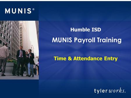 MUNIS Payroll Training