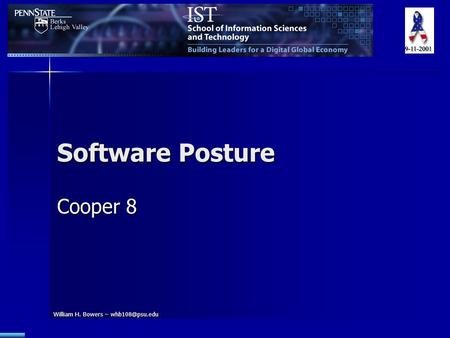 William H. Bowers – Software Posture Cooper 8.