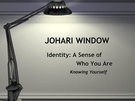 Identity: A Sense of Who You Are